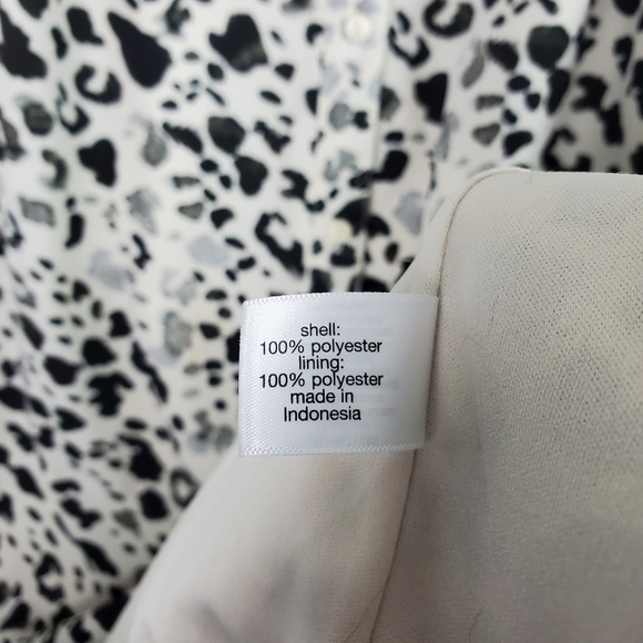Lane Bryant Dress Black White Cheetah Print Button Front Dress 18/20 - Picture 7 of 8